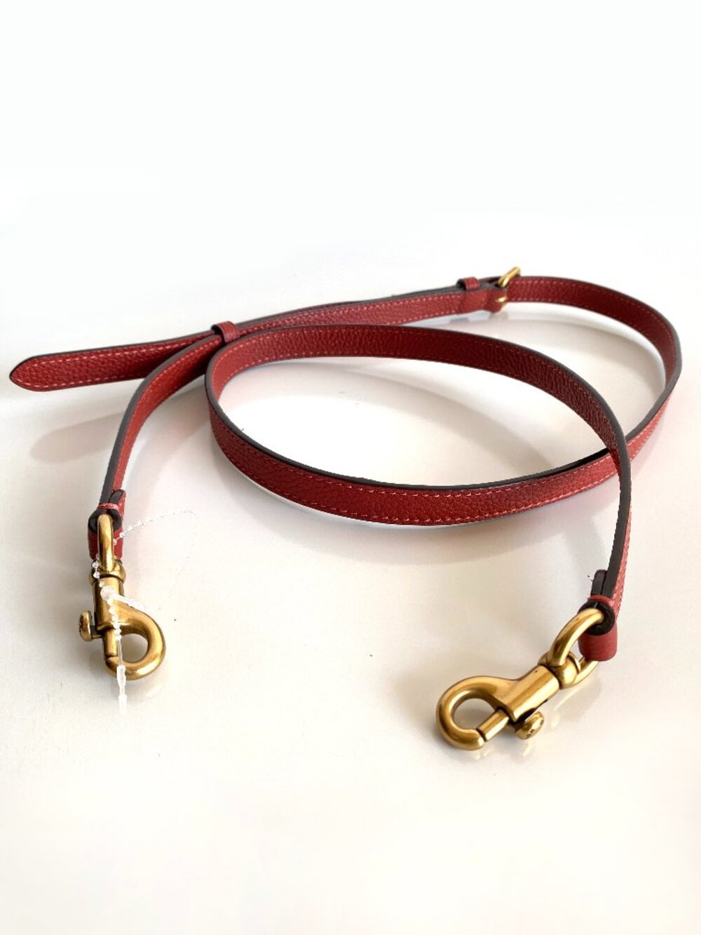 Coach Leather Crossbody Adjustable Replacement Strap Burgundy Brass-tone Clips